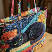 Handcrafted Bag | The Black Cat and the Books 2