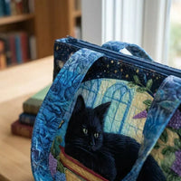 Handcrafted Bag | The Black Cat and the Books 2