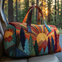 Sunset Over Pine Ridge Quilted Duffle Bag 1