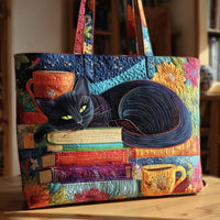 Handcrafted Bag | The Black Cat and the Books 1