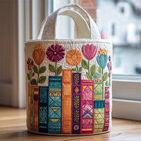 Bookish Garden | Quilted Storage Basket 4