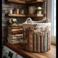 Bookish Garden | Quilted Storage Basket 3