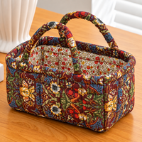AUTUMNBLOOM | HERITAGE FLORAL QUILTED STORAGE BASKET 1
