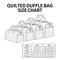 Peace Bus Autumn Pumpkin Quilted Duffle Bag QV64 4