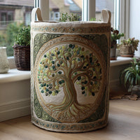 Tree of Life | Quilted Storage Basket 3