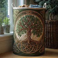 Tree of Life | Quilted Storage Basket 4