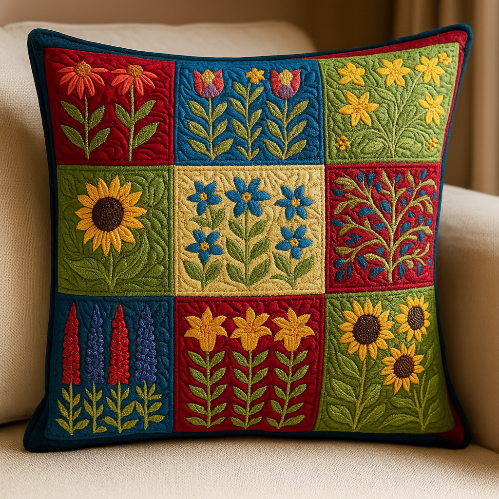 Rustic Bloom | Handcrafted Pillow Case