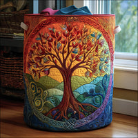 Tree of Life | Quilted Storage Basket 4