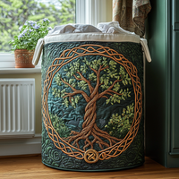 Tree of Life | Quilted Storage Basket 6