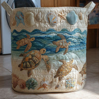 Turtle Ocean | Quilted Storage Basket 1