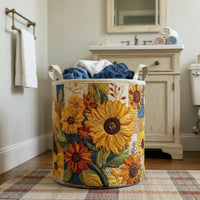 Sunflower Dream | Quilted Storage Basket 2