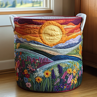 Bright Meadow | Quilted Storage Basket 3