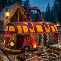 Retro Campfire Personalized Quilted Duffle Bag EM13 1