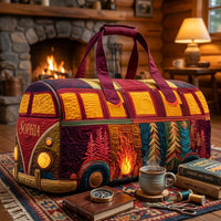 Retro Campfire Personalized Quilted Duffle Bag EM13 2
