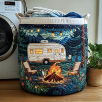 Camping Vibe Quilted Laundry Basket 1
