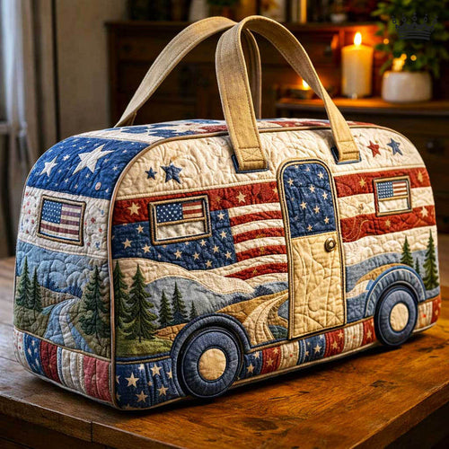 Retro Camper Quilted Duffle Bag LD06