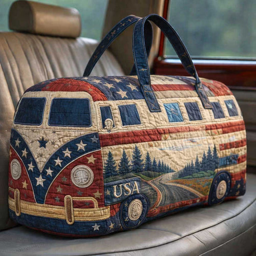 Canada 250 Patriotic Canada Camper Van Quilted Duffle Bag LD19