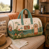 Happy Camper Personalized Quilted Duffle Bag LV30 1