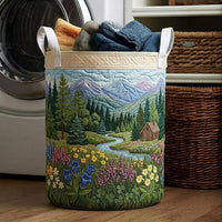 Spring Breeze Quilted Laundry Basket 1