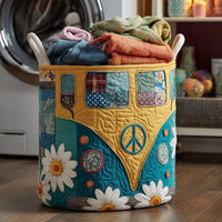 Hippie Van Quilted Laundry Basket 1