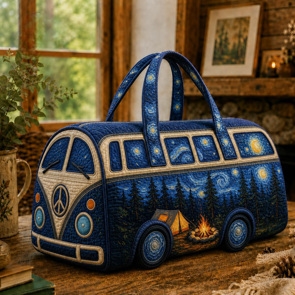 Starry Night Camper Quilted Duffle Bag TG16