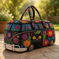 Camper Van Personalized Quilted Duffle Bag TG38 1