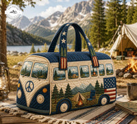 Patriotic Canada Camper Van Quilted Duffel Bag TN17 1