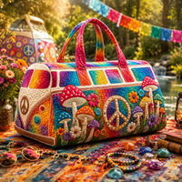 Boho Mushroom Quilted Duffel Bag TP22 1