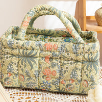BLOOMHAVEN | VINTAGE FLORAL QUILTED STORAGE BASKET 1
