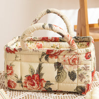 ROSERIDGE | VINTAGE ROSE QUILTED STORAGE BASKET 1