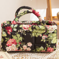 NOIRBLOOM | MIDNIGHT ROSE QUILTED STORAGE BASKET 1