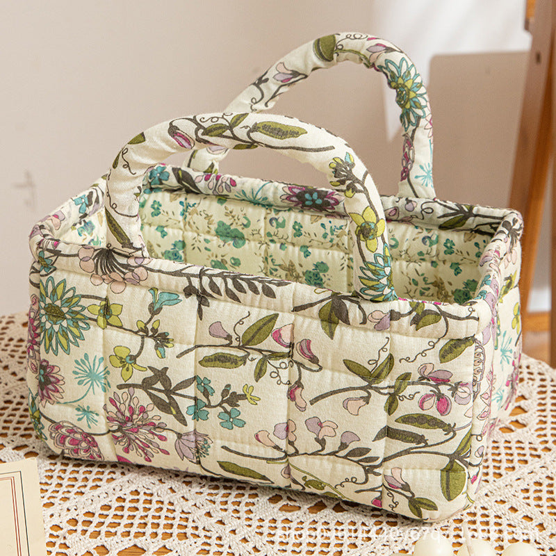 FLORAVINE | BOTANICAL VINE QUILTED STORAGE BASKET