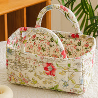 BLOOMELLE | COTTAGE GARDEN QUILTED STORAGE BASKET 1