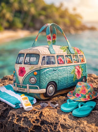 Tropical Hibiscus Quilted Handbag 1