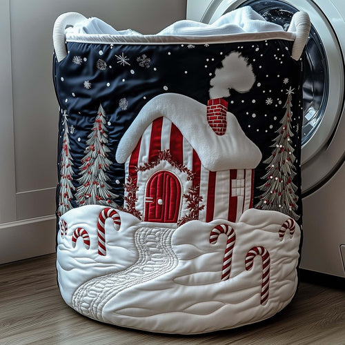 Peppermint Lane Quilted Storage Basket