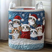 Santa Paws Parade Quilted Storage Basket 1