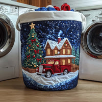 Starlit Christmas Homecoming Quilted Storage Basket 1